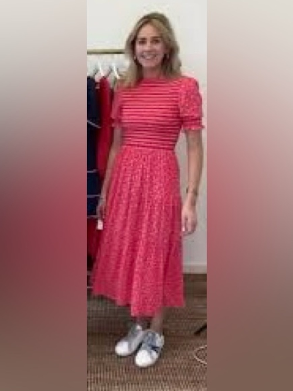 Aspiga Elegant Red Floral Dress